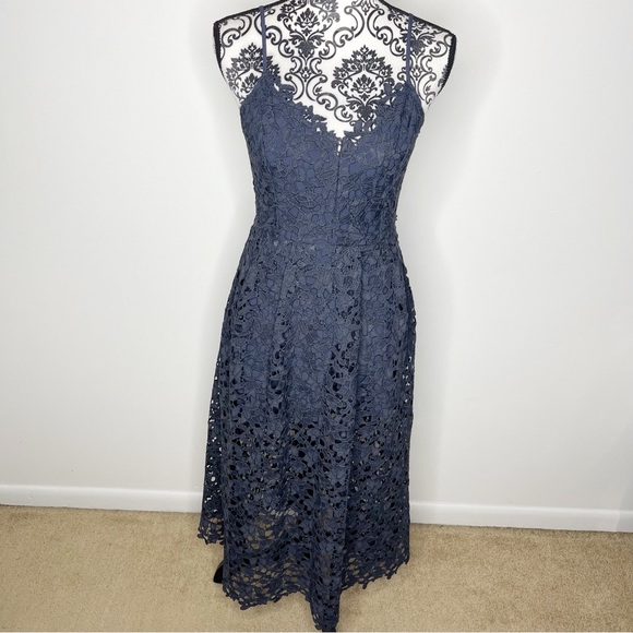 ASTR Navy Lace Midi Dress - Picture 2 of 9